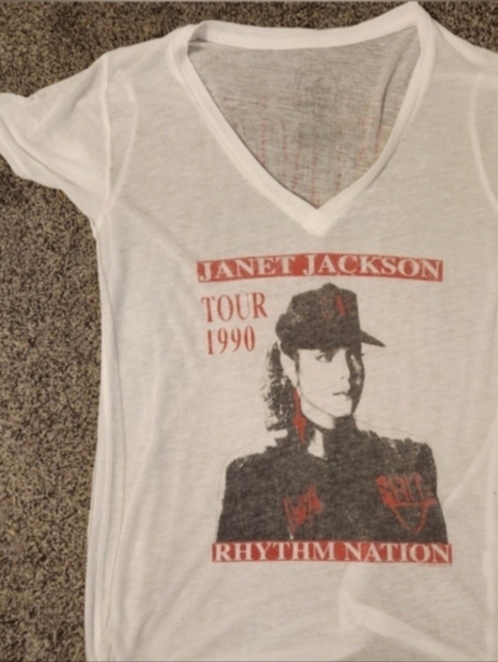 Authentic Janet Jackson “Rhythm Nation” 1990 Tour T-Shirt